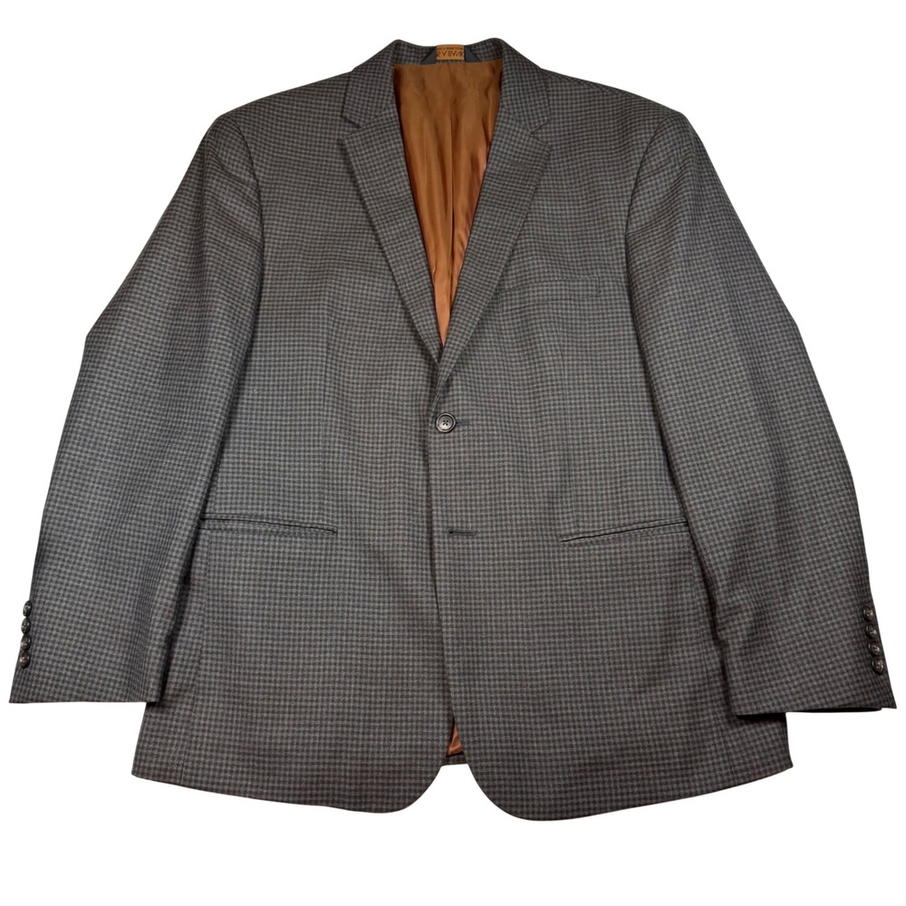 Jos. A. Bank Joseph Slim Fit Wool Blazer Grey Houndstooth Sport Coat 42S